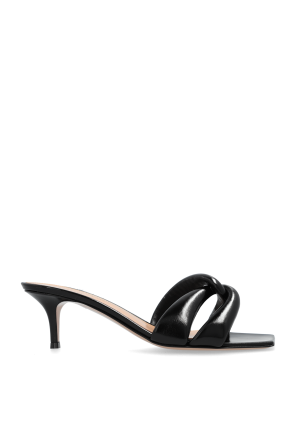 【送料&関税込】Ferragamo Ivory Leather Zelie Mules Salvatore Ferragamo Zelie Leather Bow Mule Sandals